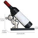 GobekUsa Bear Wine Rack Cup Holder for Home Bar, Kitchen Storage & Decor