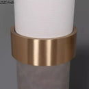 GobekUsa Gold Cylinder Vase Leather Desk Decor Artificial Flower Arrangement