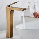 GobekUsa Bronze Basin Faucet: Hot & Cold Deck Mounted Bathroom Sink Mixer Tap