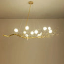 GobekUsa Iron Branch LED Pendant Chandelier: Nordic Dining Room Lighting Fixture