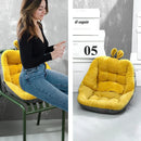 GobekUsa Cartoon Velvet Chair Cushion with Back Support