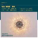 GobekUsa Golden Dandelion Crystal Chandelier: Warm Nordic LED Ceiling Lamp for Romantic Living Room.
