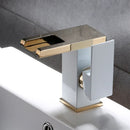 GobekUsa LED Waterfall Basin Faucet - Single Handle Mixer Tap in White, Black, or Chrome