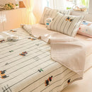 GobekUsa Cartoon Print Foldable Bed Cover Set | Cotton Quilted Cushion Mat