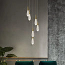GobekUsa Crystal Gold Pendant Lights for Dining Room Kitchen Island Chandelier