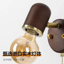 GobekUsa Japanese Walnut Wood Wall Lamp for Bedroom, Corridor, Hallway, Stairway