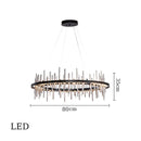 GobekUsa LED Stainless Steel Pendant Light Chandelier for Home Decor in Foyer, Living Room, Bedroom, Restaurant