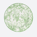 GobekUsa Green Flower Print Dinner Plate