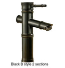 GobekUsa Brass Basin Mixer Tap: Waterfall Faucet in Antique Bronze Black Finish