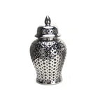 GobekUsa Golden Ceramic Ginger Jar Home Decor Vase Pot Flower Arrangement Storage Jar