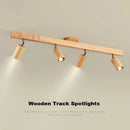 GobekUsa Nordic WoodenTrack LED Ceiling Spotlight for Home Decor