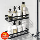 GobekUsa Black SUS 304 Bathroom Shelf Shower Storage Basket Holder for Shampoo & Bath Essentials