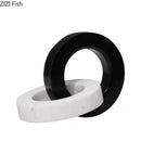 GobekUsa Ceramic Knot Sculpture Marble Round Ring Abstract Desk Decor Craft