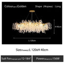 GobekUsa Gold Chandelier Glass Pendant Lamp for Home Decor - Modern Luxury Lighting