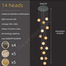 GobekUsa Crystal Glass Spiral Ceiling Chandelier for Modern Living Room & Kitchen Decor