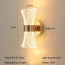 GobekUsa Gold Nordic Acrylic LED Wall Lights for Bedroom Living Room Decoration