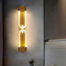 GobekUsa LED Tube Wall Sconce Gold Black White Metal Acrylic Light Fixture