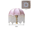 GobekUsa Green Velvet Tasseling Lampshade for Luxury Nightstand Lamp