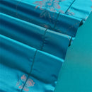 GobekUsa Blue Satin Jacquard Embroidery Bedding Set: King/Queen Size Bed Lines, Duvet Cover, Pillowcase