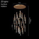 GobekUsa Crystal LED Chandelier: Modern Luxury Staircase & Living Room Hanging Lamp