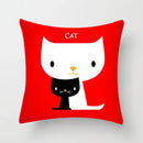 GobekUsa Hello Cat Pillow Cover - Modern Design for Home Decor - Cute & Cozy