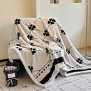 GobekUsa Double-Layer Jacquard Lamb Wool Blanket - Cozy Sofa Throw for Winter Home Comfort
