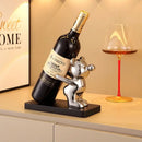 GobekUsa Bear Wine Rack Cup Holder for Home Bar, Kitchen Storage & Decor