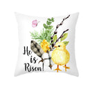 GobekUsa Easter Egg Bunny Flower Birds Sofa Pillow Cover