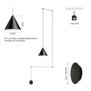 GobekUsa Black LED Pendant Chandelier for Modern Bedroom Dining Room Art Decor