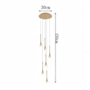 Modern Crystal Pendant Light With Adjustable Height