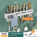 GobekUsa Kitchen Organizer: Wall-mounted Multifunction Knife and Chopsticks Storage Rack