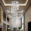 GobekUsa Crystal Chandelier: Modern Luxury LED Hanging Light for Staircase, Living Room, Hallway