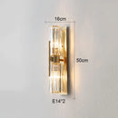 GobekUsa Crystal Gold Wall Lamp for Luxurious Living Room and Bedroom Lighting