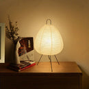 GobekUsa Akari Noguchi Table Lamp: Japanese Design Rice Paper Standing Light for Home & Bar Décor