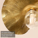 GobekUsa Lotus Leaf Brass Pendant Lamp for Minimalist Living Room and Dining Room