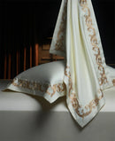 GobekUsa Luxe Gold Embroidery 1400TC Egyptian Cotton Queen King Bedding Set