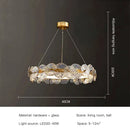 GobekUsa Lotus Leaf LED Chandeliers for Living Room Bedroom Dining Table Kitchen Lighting Fixtures