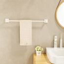 GobekUsa Bathroom Set: Cream White Shelf, Towel Rack, Paper Holder, Brush Holder & Hardware