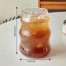 GobekUsa 650ml Latte Ribbed Cocktail Glass Set, Nordic Style Phnom Penh Water Juice Cup
