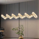 GobekUsa Crystal Chandelier Stair Pendant Lamp Living Room Interior Lighting