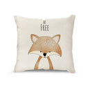 GobekUsa Cartoon Animal Linen Pillowcase | Home Decor Throw Pillow Covers for Sofa