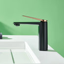 GobekUsa Gold Gray Bathroom Faucet Single Handle Mixer Sink Tap Deck Mounted