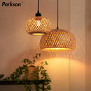 GobekUsa Bamboo Rattan Pendant Chandelier for Dining Room and Restaurant Lighting