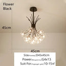 GobekUsa Crystal Bionic Petals Chandelier for Living Dining Bedroom Hall Hotel Decor