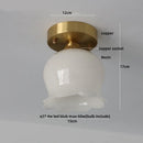 GobekUsa Blue Flower Glass LED Ceiling Light | Nordic Modern Flush Mount Lamp