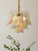 GobekUsa Crystal Chandelier: French Light Luxury Retro Color Living Room Villa Dining Room Lamps