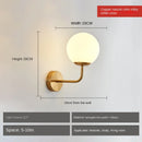 GobekUsa Glass Ball LED Wall Lamp: Gold Nordic Minimalist Sconces Lighting Bedroom Decor Fixtures