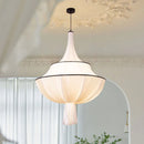 GobekUsa French Minimalist Silk Pendant Lamp for Living Room Kitchen Farmhouse