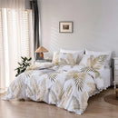 GobekUsa Gold Print Queen Duvet Set with 2 Pillowcases - Soft & Stylish Bedding Solution