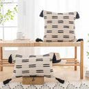 GobekUsa Black Ivory Mustard Tassel Woven Cushion Cover for Home Decoration
